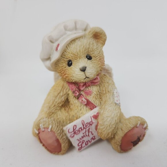 1994 Cherished Teddies 869074 "Sealed With Love" Boy Sitting With Letter Figurin - Picture 2 of 12
